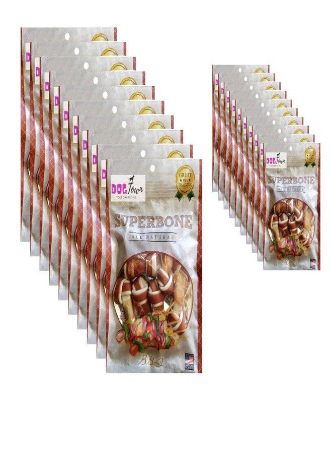 DOGTOWN Superbone Knotted BBQ Dog Treat - Pack of 20 - Healthy & Delicious Chew for Dogs - High-Protein, Long-Lasting Treat - Supports Dental Health & Strong Jaws - Sold by Dogtown - Image 1