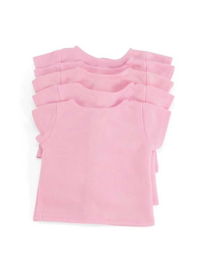 Emily Rose Emily Rose 18 Inch Doll Clothes 5 Pack Pink 18-in Doll Classic Casual T-Shirts Tees Basics Value Bundle | Gift-Boxed! | Fits Most 18" Dolls  - Image 5