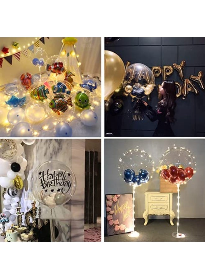 Efay Clear Balloons, Pre Stretched 20" Clear Balloons Transparent 15Pcs Big BoBo Bubble Balloons for Indoor Outdoor Christmas New Year Party Decoration - Image 3