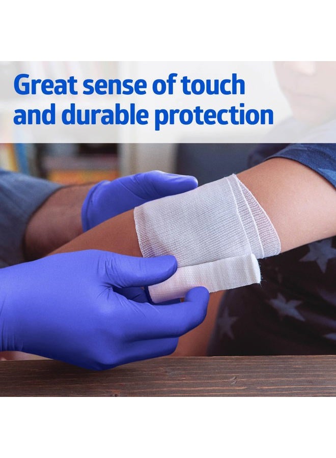 FITGUARD Medline FitGuard Touch Nitrile, Latex Free, Powder Free, Exam Gloves, Blue, Medium (100 count) - Image 4