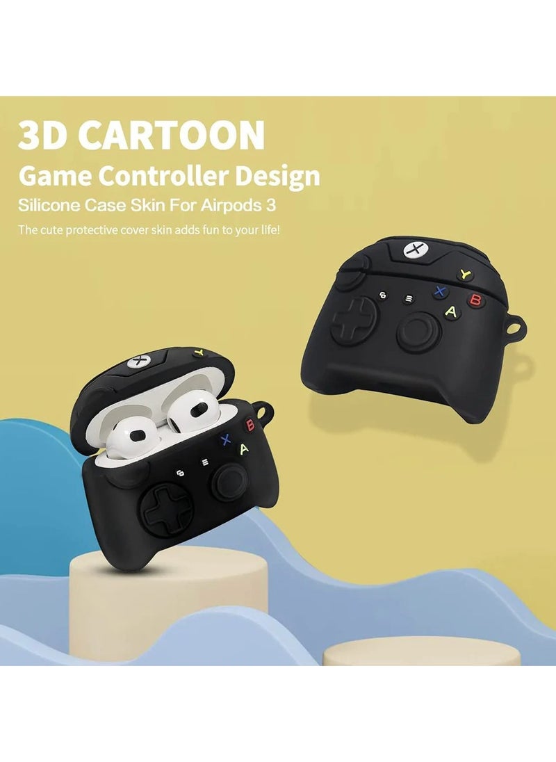 Case Soft Silicone Shockproof Cover for Apple Airpods 3 New 3D Cute Cartoon Creative Fun Case Skin with Keychain Design