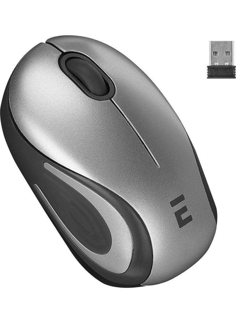 Everest SMW-555 USB Silver 2.4ghz Optical Wireless Mouse  - Image 1