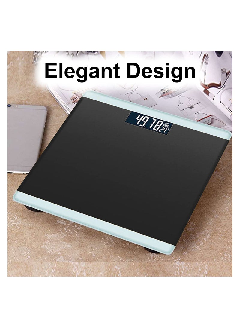 Automatic Personal Glass Digital Weighing Smart Scale Intelligent Electronic Household Machine With LCD Display Accurate Body Fat Weight Measurement For Bathroom Kitchen Home Office lbs/kg - Image 5