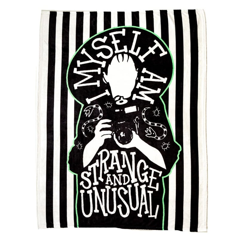 Franco Collectibles Beetlejuice Lydia Bedding Super Soft Micro Raschel Throw  46 in x 60 in  (Officially Licensed Product) - Image 1