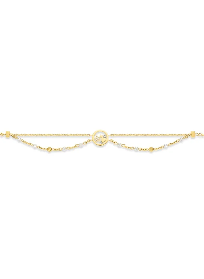شيروتي 1881 Elettra Layered Gold Plated Crystals Bracelet for Women