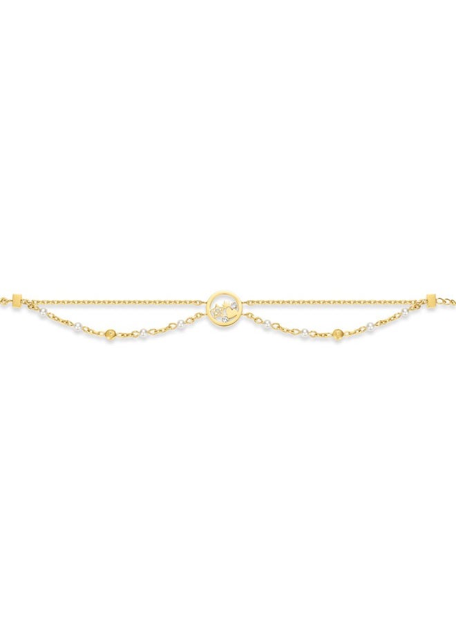 CERRUTI 1881 Elettra Layered Gold Plated Crystals Bracelet for Women  - Image 2