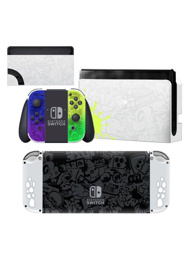 Generic For Nintendo Switch Oled Sticker NS Sticker Switch Pain Sticker Anti-Scratch Resistant Cover Film-Color:0372  - Image 2