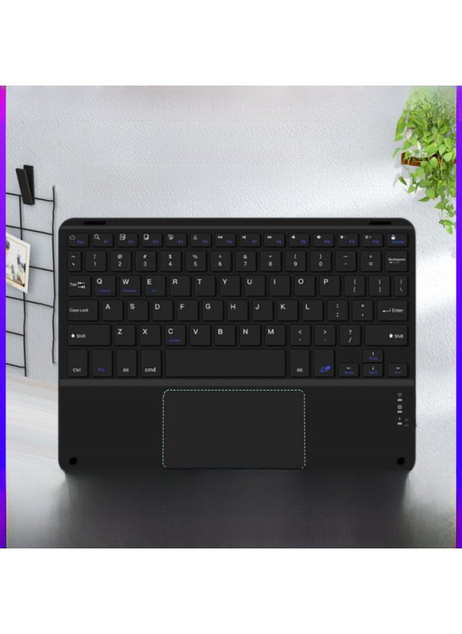 Generic - Square Hat Touch Bluetooth Keyboard For Apple Lenovo Huawei Mobile Phone Tablet Magnetic Magic Control Wireless Charging Keyboard-Color:9 Inch Touch Black-Product Type:Ten Inch Type-c Charging (send Charging Line) - Image 1