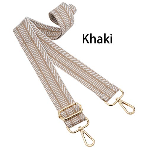 ZOOEASS Wide Shoulder Strap Adjustable Replacement Belt Guitar Style Crossbody Bag Handbag Strap Multicolor Canvas Straps(Wide:1.4in) (Color3) - Image 2