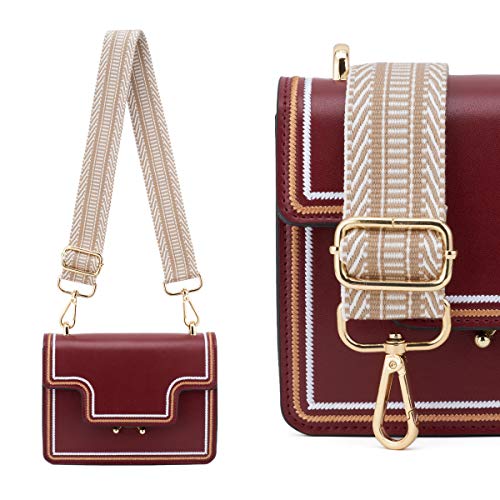 ZOOEASS Wide Shoulder Strap Adjustable Replacement Belt Guitar Style Crossbody Bag Handbag Strap Multicolor Canvas Straps(Wide:1.4in) (Color3) - Image 4