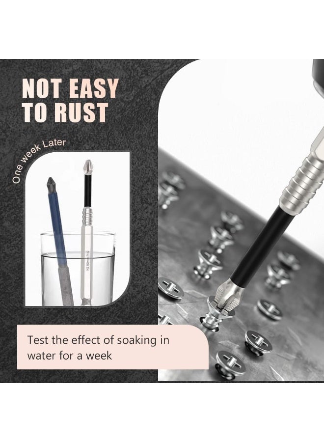 Relex High Magnetic Screwdriver Drill Bit Set, Anti Slip Magnetic Electric Screwdriver Set for Impact Driver, Upgrade Strong Magnetic Durability Screwdriver Drill Bit Set, 25 50 65 70 90 150mm (12PCS) - Image 4