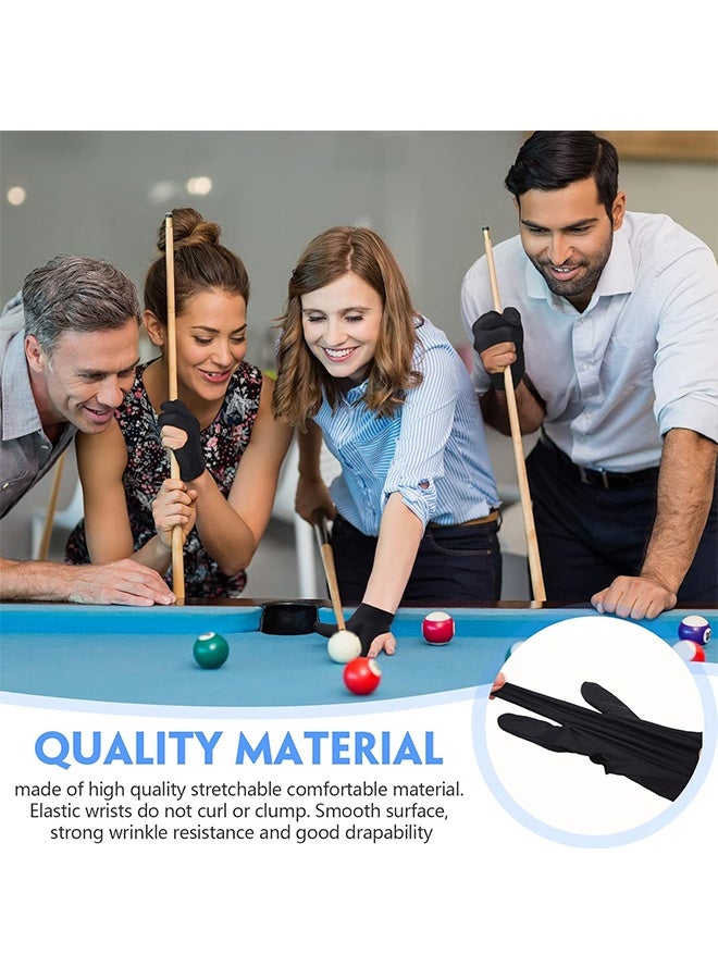 قفازات بلياردو خفيفة وجيدة التهوية بثلاثة أصابع، قفازات تنس طاولة سنوكر غير قابلة للانزلاق عبوة واحدة مناسبة لليد اليسرى - Image 5