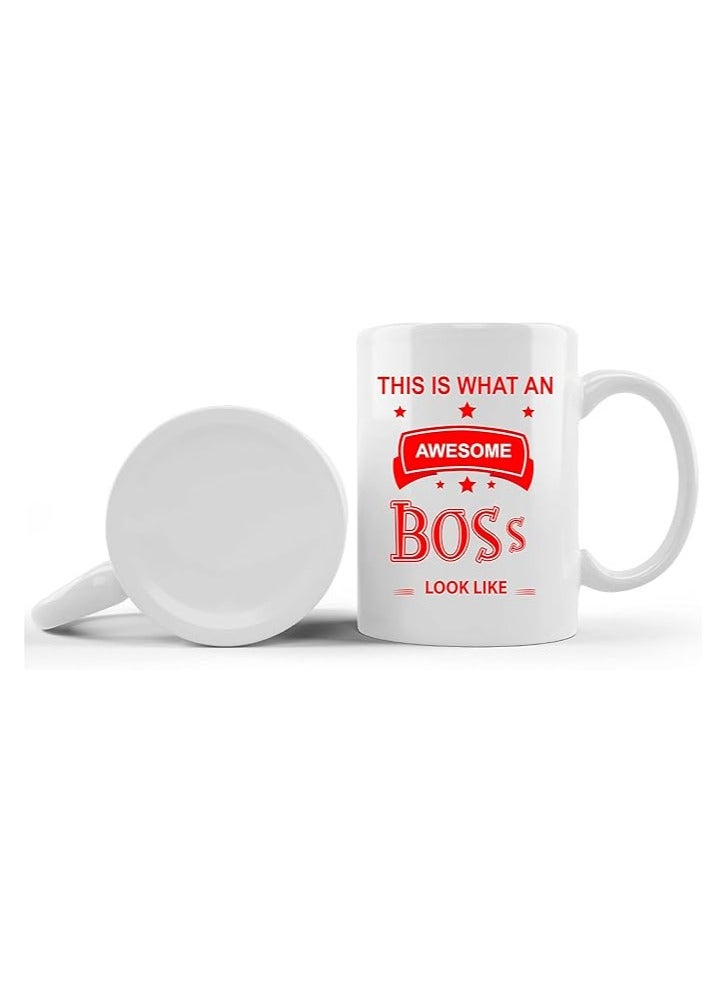 برينت شوب فور مي كوب قهوة من Best Boss، كوب سيراميك أبيض سعة 11 أونصة وفكرة هدية للذكور/الإناث/الرؤساء/زملاء العمل  - Image 2