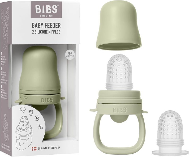 BIBS Baby Feeder with Silicone Nipples - Sage - Image 1