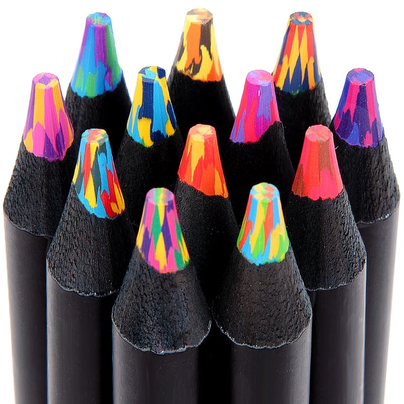 Yangmei Valentines Day Gifts for Kids Art Supplies 12 Rainbow Colored Pencils Teen Girl Gifts Trendy Stuff Easter Basket Essentials Art Supplies for Kids 912 Gift for 512 Year Old Girl