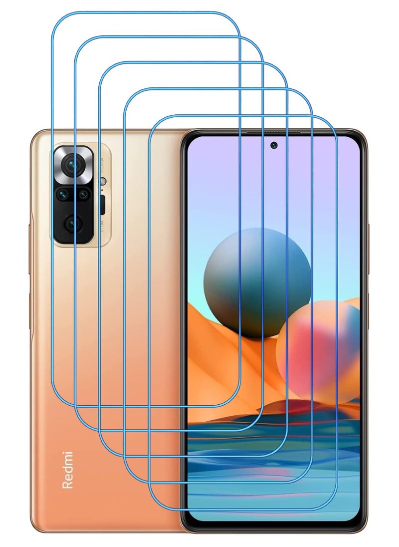 ACLIX 5 Pieces Antistatic ESD Dustproof Premium Quality High Definition Clear Tempered Glass Screen Protector Designed For Xiaomi Redmi Note 10 Pro - Image 1