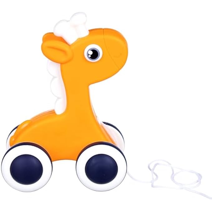 KIDS PULL ALONG TOY WITH SOUND FOR TODDLERS PUSH & PULL STRING BABY SENSORY WALKING TOY EARLY LEARNING DEVELOPMENT INTERACTIVE KIDS TOY FOR BABY INFANTS BIRTHDAY GIFT FOR BOYS,GIRLS (GIRAFFE) - Image 2