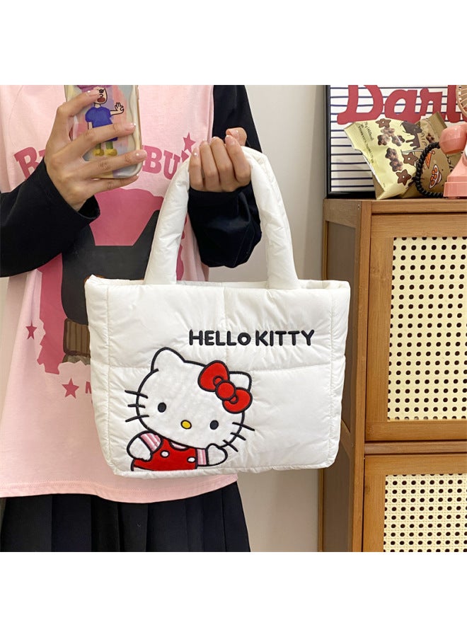 Cartoon Cute Down Cloth Handbag Pacha Dog Shoulder Bag Merlot Kulomite Tote Bag Wholesale-Color:White KT-Height:26*23 - Image 3