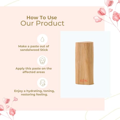 RDK Mysore Sandalwood Stick Natural Safed Chandan Wood for Pooja Tilak Havan & Beauty [140-150 Grams Pack of 1] - Image 4