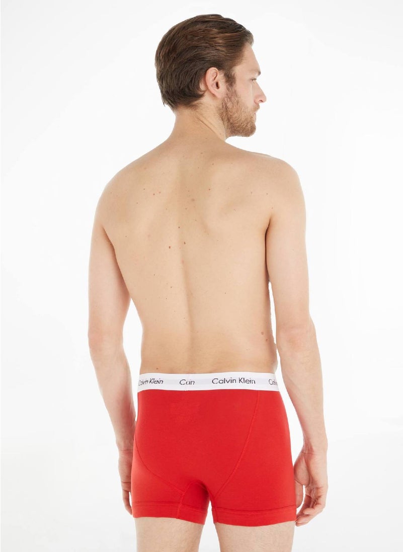 CALVIN KLEIN Men's 3 Pack Trunks - Cotton Stretch, Multicolor  - Image 5
