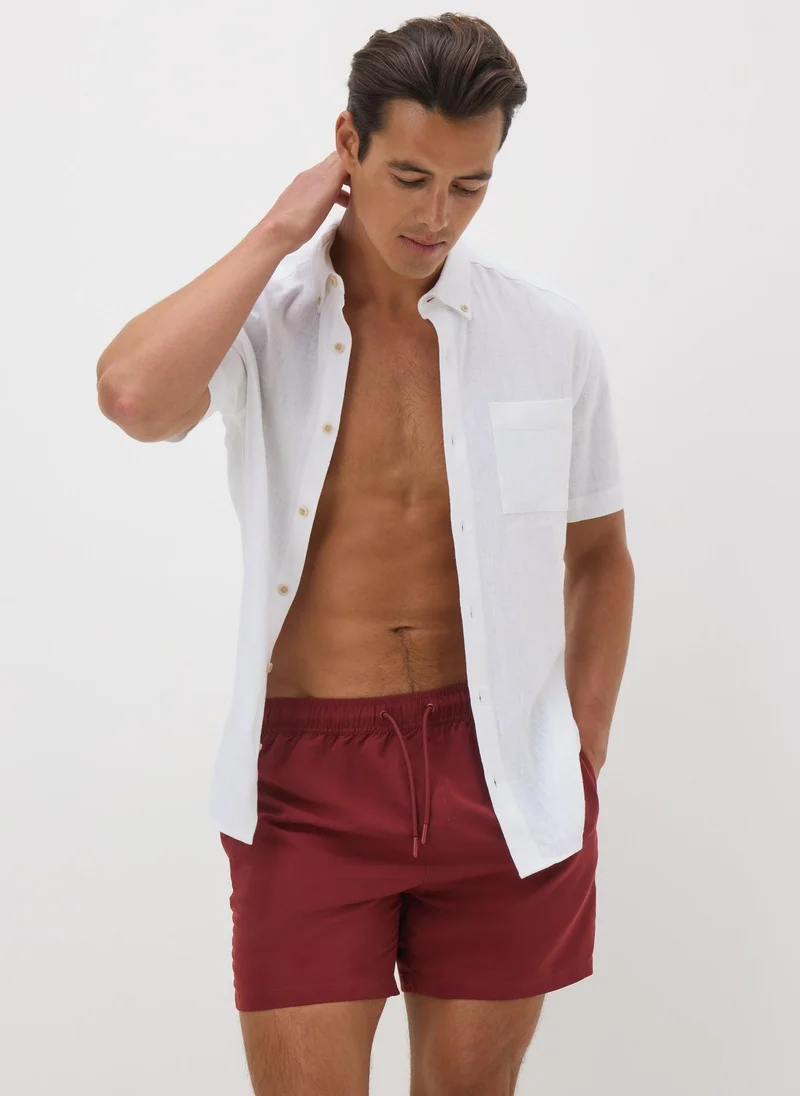 Matalan Burgundy Swim Shorts