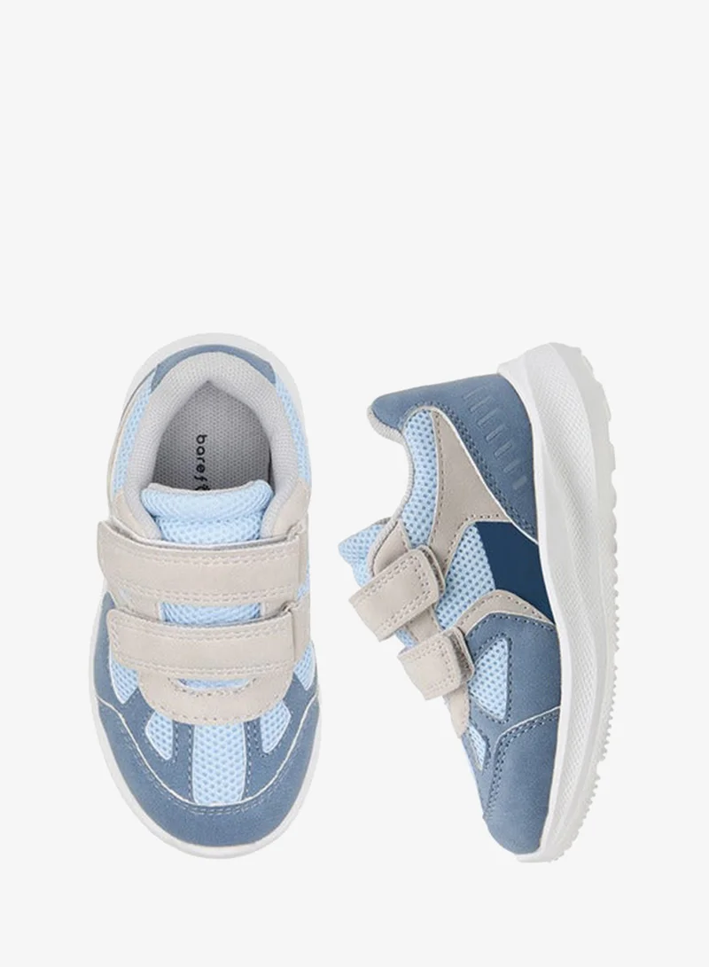 Barefeet Boys Panelled Sneakers with Hook and Loop Closure