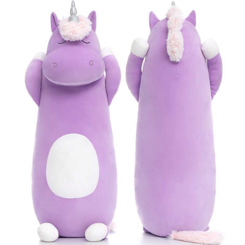 MorisMos Big Unicorn Stuffed Animal 3ft 362 Long Plush Unicorn Body Pillow for Girl Boy Giant Stuffed Animal Body Pillow for KidHugging Plush Gift for Adult - Image 2