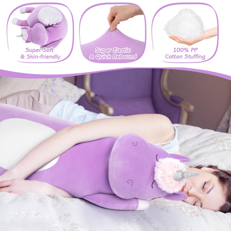 MorisMos Big Unicorn Stuffed Animal 3ft 362 Long Plush Unicorn Body Pillow for Girl Boy Giant Stuffed Animal Body Pillow for KidHugging Plush Gift for Adult - Image 3