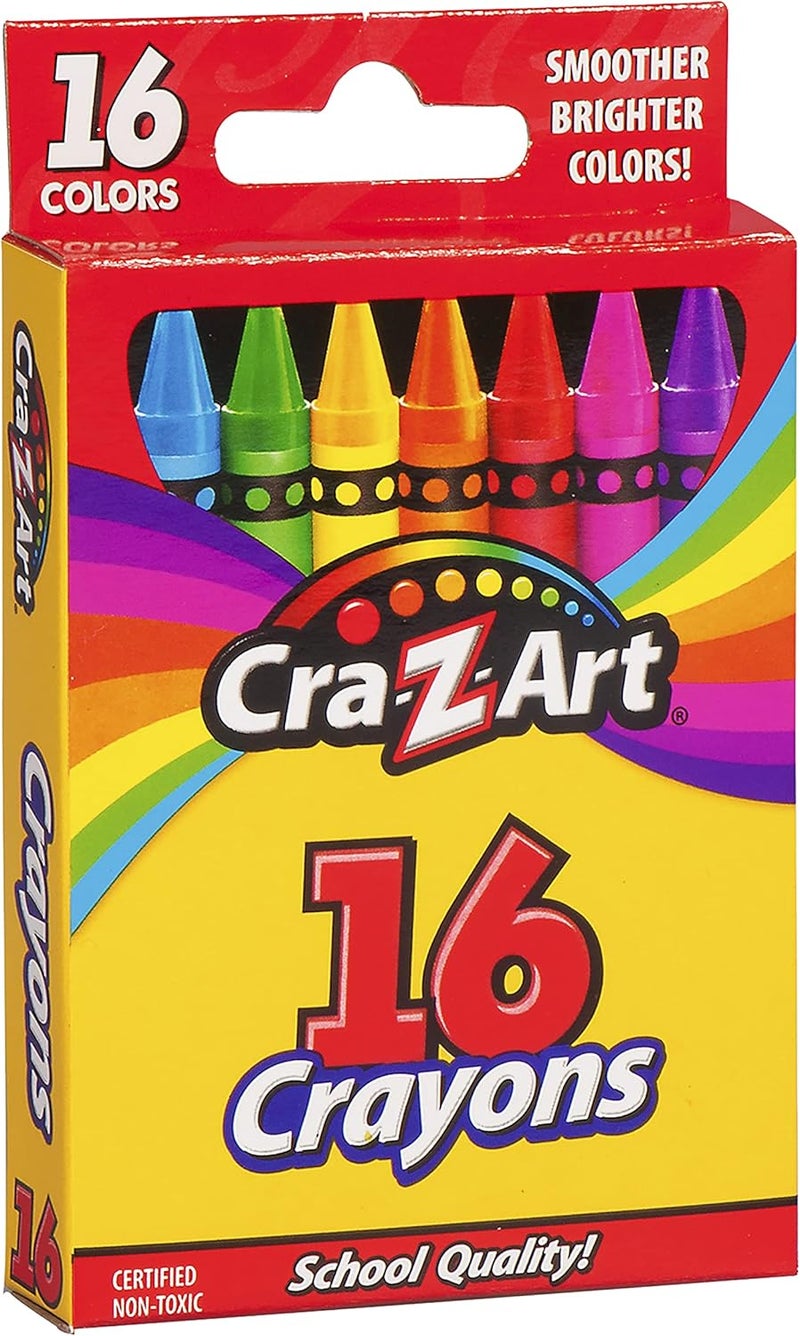 Cra-Z-Art 16 Color Kids Crayons - Non-Toxic and School Quality - Image 1
