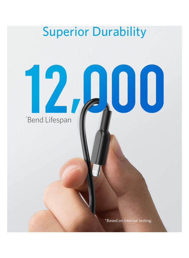 NIBEMINENT PowerLine II Lightning To USB Charging Cable Black - Image 5