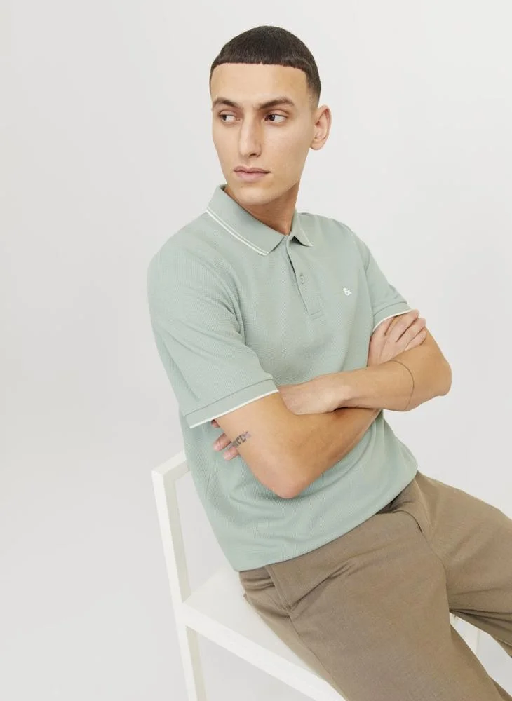 جاك اند جونز Logo Print Polo Shirt