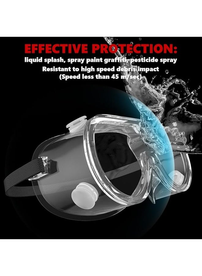 Anti-Fog Protective Safety Goggles – Clear Lens, Wide-Vision Design for Lab & Home Use - Image 4