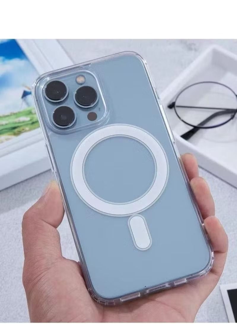 Zaboon iPhone 14 Pro cover  Clear Magnetic Case for Compatible Wireless Chager, Screen & Camera Protection Shockproof cover - Image 1