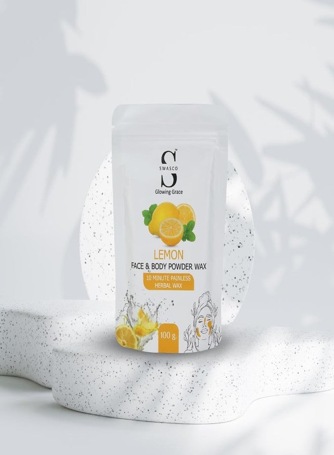 SWASCO Wax Powder for Hair Removal | Herbal Wax with Lemon & Multani Mitti 100g | Painless, 10-Minute Chemical-Free Waxing for Face, Body, Bikini, Underarms & Legs|For All Skin Types of Women & Men - Image 2
