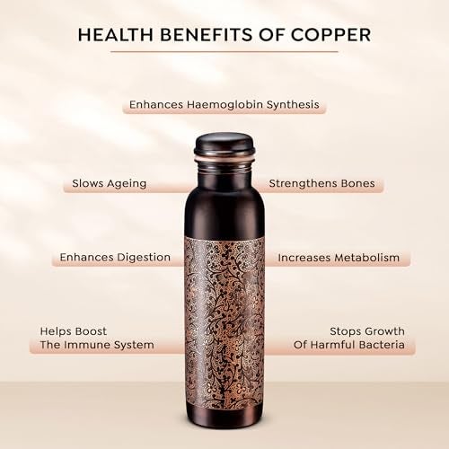 Prestige Rustic Copper Water Bottle - 750 ml - Image 4