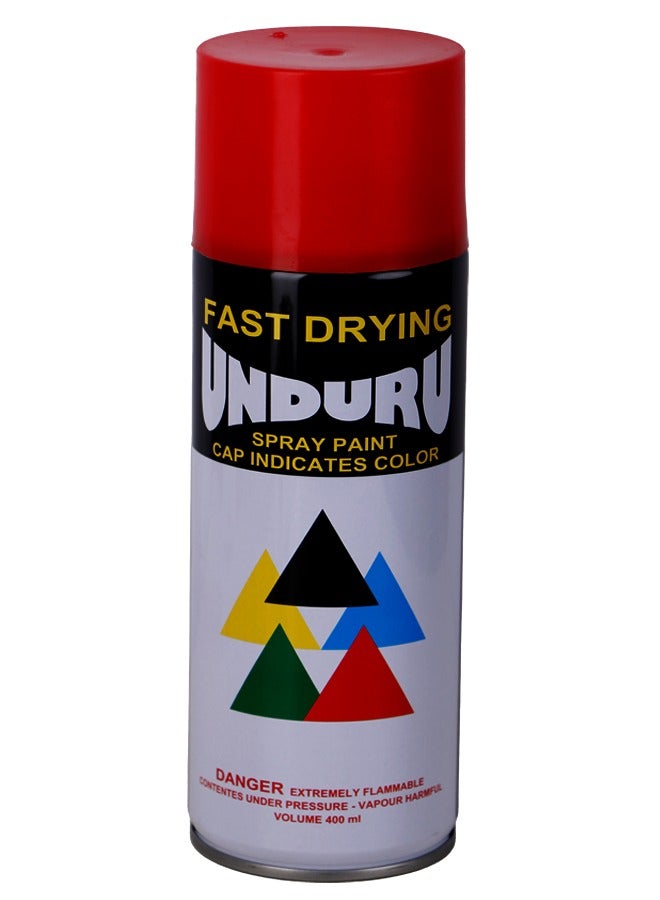 Unduru Glossy Spray Paint - Multipurpose - 400ml -Red Color . - Image 1