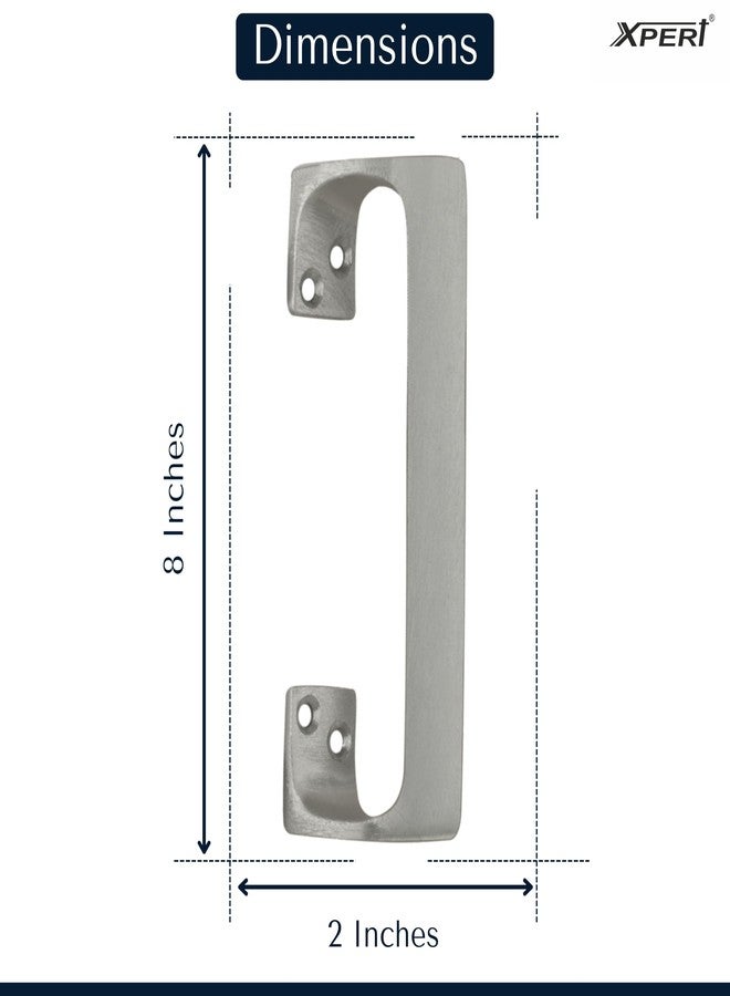 Xpert Plain & Classic American Handle (8 Inches) Aluminium Door Handle (Pack of 2) Door Handles for Main Door American Handle - 8 Inches - Image 4
