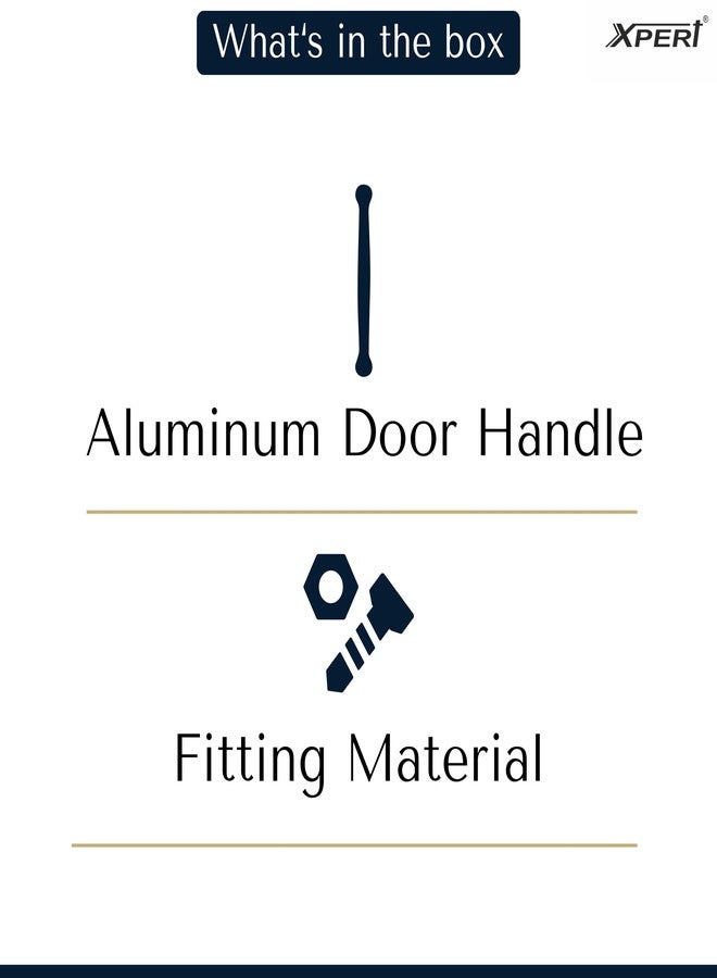 Xpert Plain & Classic American Handle (8 Inches) Aluminium Door Handle (Pack of 2) Door Handles for Main Door American Handle - 8 Inches - Image 5
