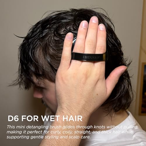 DENMAN Jack Dean by Denman (Black) Scalp Massager and Detangling Hair Brush for Thick or Thin Hair, Curly or Straight Hair - use in the Shower or Bath - Head and Beard Scrubber - For Women and Men, D6 - Image 4