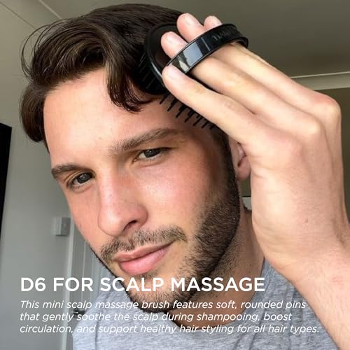 DENMAN Jack Dean by Denman (Black) Scalp Massager and Detangling Hair Brush for Thick or Thin Hair, Curly or Straight Hair - use in the Shower or Bath - Head and Beard Scrubber - For Women and Men, D6 - Image 3