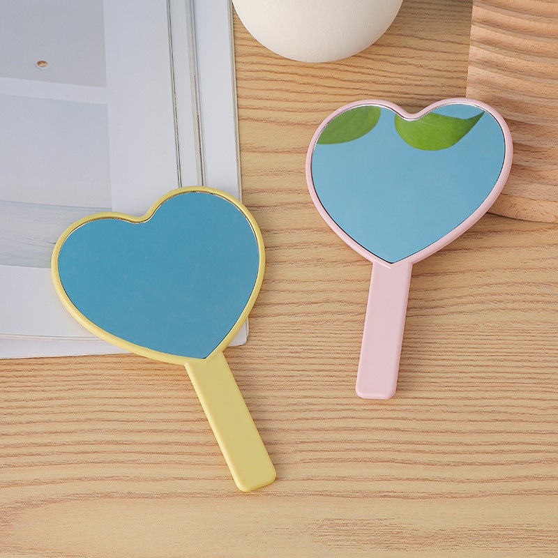 Handheld Makeup Mirror Student Cute Beauty Dressing Small Mirror Love Handle Mirror Printing Factory - Image 3