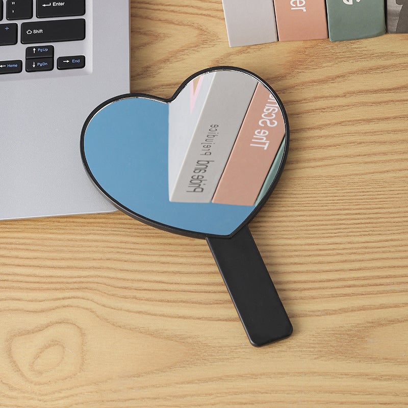 Handheld Makeup Mirror Student Cute Beauty Dressing Small Mirror Love Handle Mirror Printing Factory - Image 1