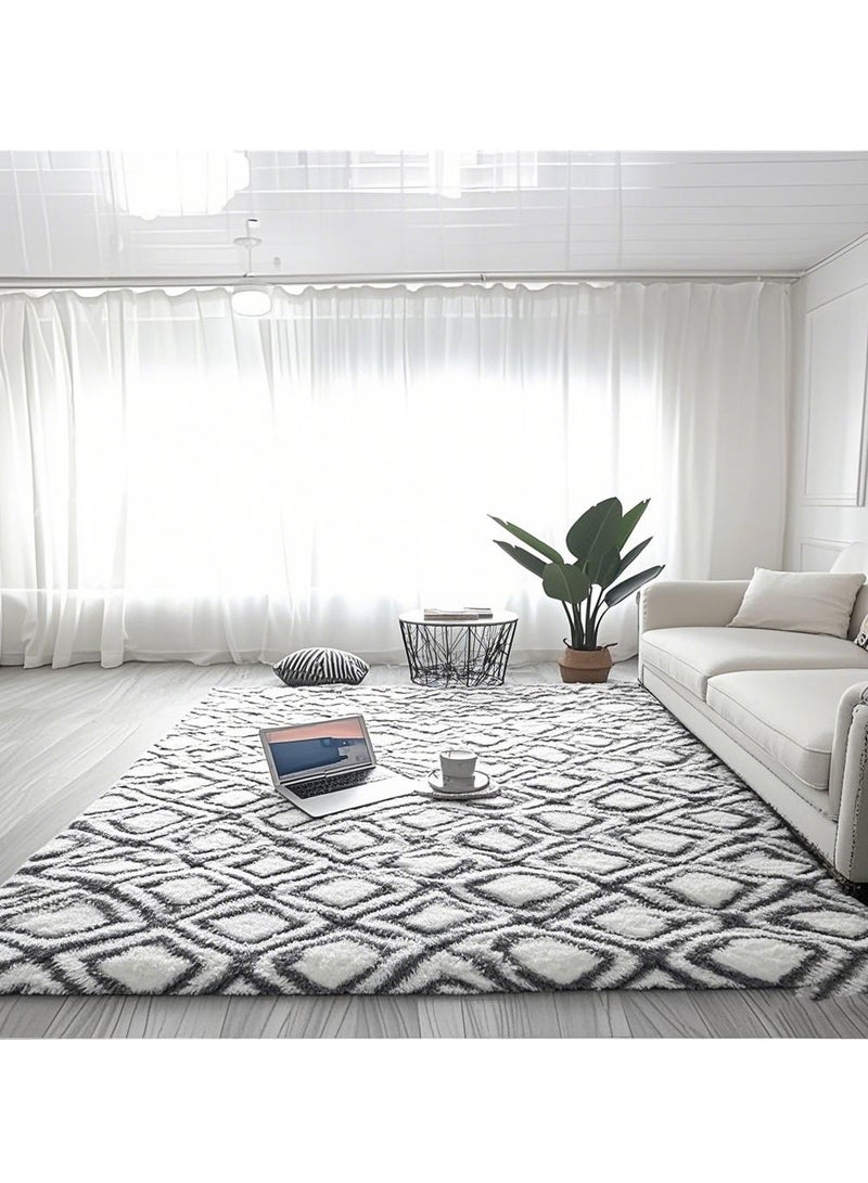 كي واي دي سجاد ناعم سجاد زغبي سجاد لغرفة المعيشة غرفة النوم ديكور منزلي سجادة غير منزلقة قابلة للغسيل زخرفة منزلية سجادة 100x160 سم - Image 1