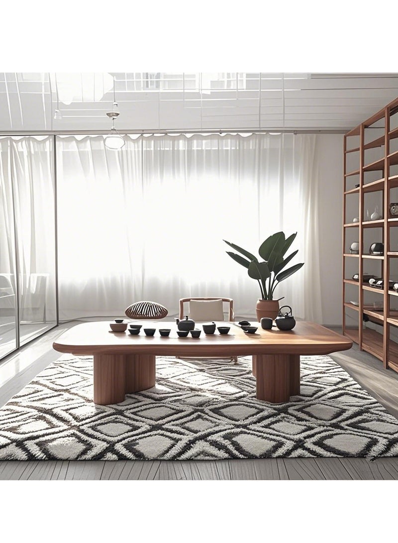 كي واي دي سجاد ناعم سجاد زغبي سجاد لغرفة المعيشة غرفة النوم ديكور منزلي سجادة غير منزلقة قابلة للغسيل زخرفة منزلية سجادة 100x160 سم - Image 2