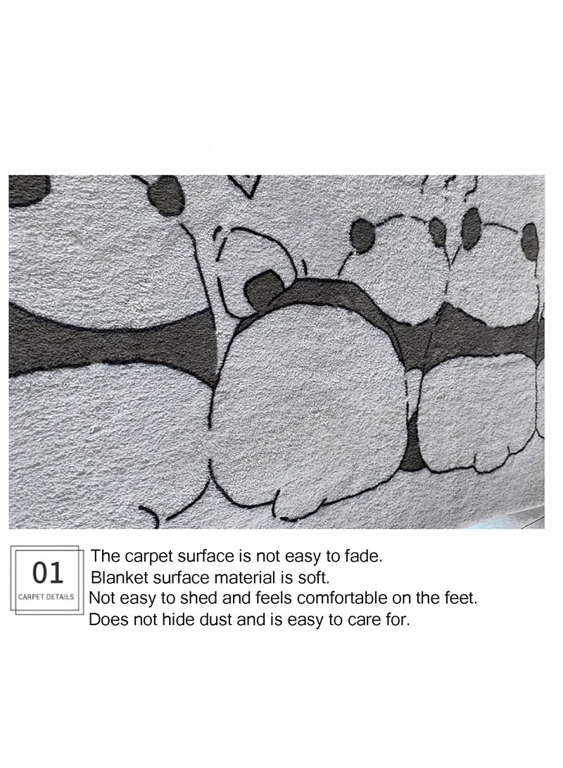 كي واي دي سجاد ناعم سجاد زغبي سجاد لغرفة المعيشة غرفة النوم ديكور منزلي سجادة غير منزلقة قابلة للغسيل زخرفة منزلية سجادة 100x160 سم - Image 3