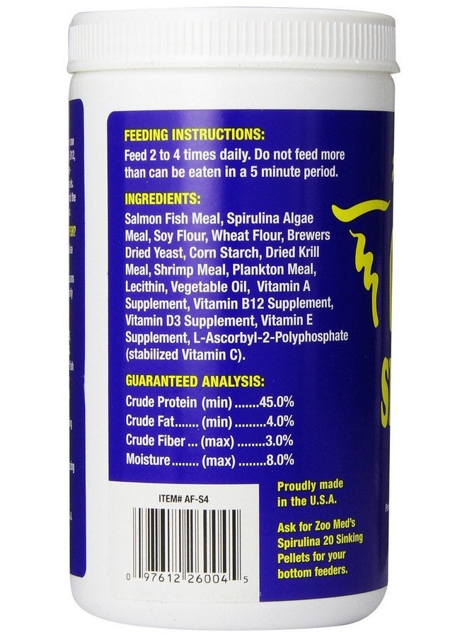 Zoo Med Spirulina 20 Flake Fish Food, 4-Ounce (3 Pack) - Image 1