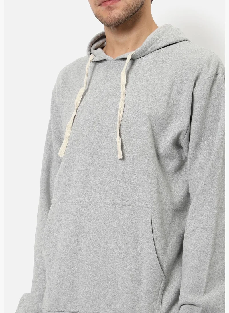 Campus Sutra Campus Sutra Men's Solid Regular Fit Sweatshirt With Hoodie For Winter Wear | Full Sleeve | Cotton Sweatshirt | Casual Sweatshirt For Man | Western Stylish Sweatshirt For Men