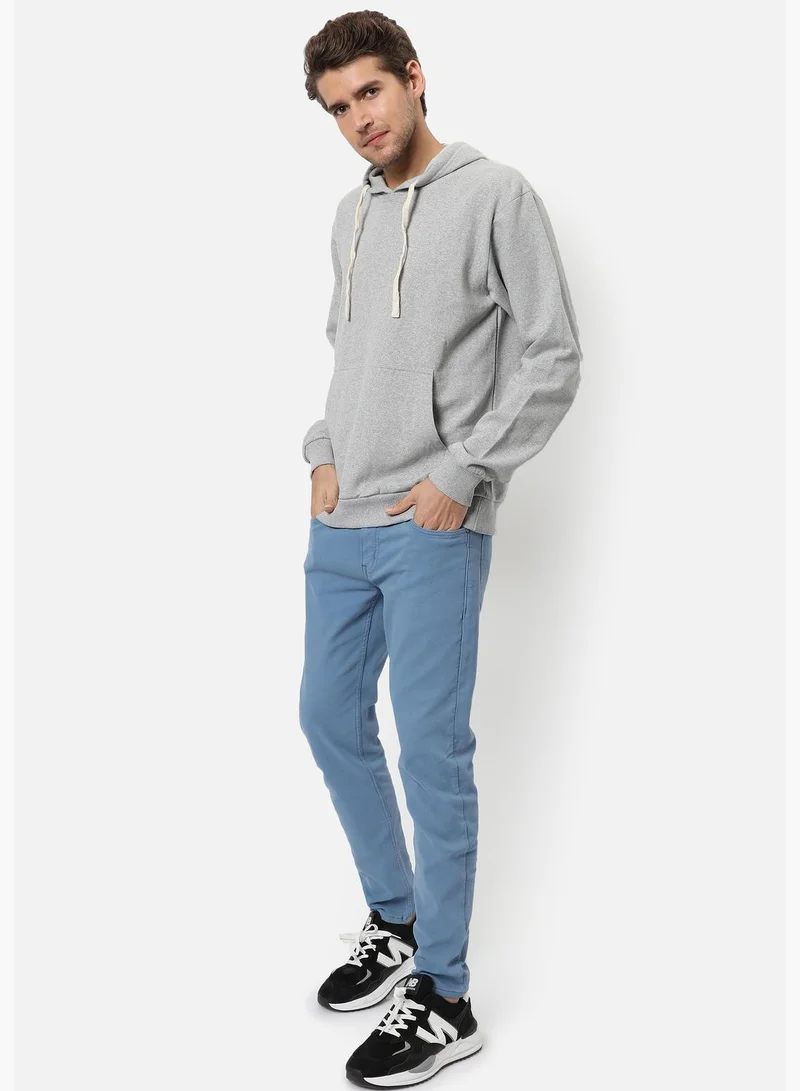 Campus Sutra Campus Sutra Men's Solid Regular Fit Sweatshirt With Hoodie For Winter Wear | Full Sleeve | Cotton Sweatshirt | Casual Sweatshirt For Man | Western Stylish Sweatshirt For Men
