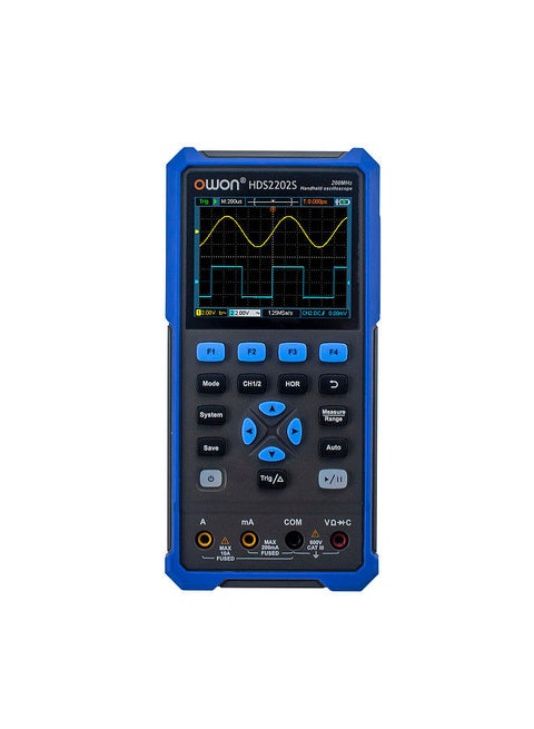 OWON HDS2202S 3 in 1 Handheld Digital Oscilloscope Multimeter Waveform Generator 200MHz 1GSa/s Dual Channels Oscilloscope True RMS 20000 Counts Multi Tester