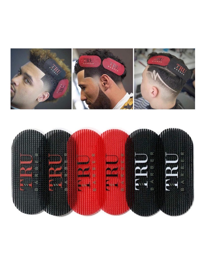 TRU BARBER TRU BARBER HAIR GRIPPERS 3 COLORS BUNDLE PACK 6 PCS for Men and Women - Salon and Barber, Hair Clips for Styling, Hair holder Grips (Black/Red/Black)  - Image 4